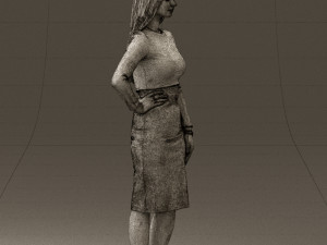 woman in office style look 0546 Modelo 3D
