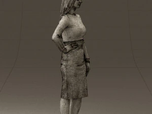 woman in office style look 0546 3D Model