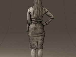 woman in office style look 0546 Modelo 3D