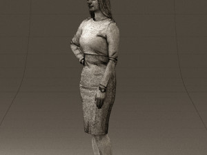 woman in office style look 0546 Modelo 3D