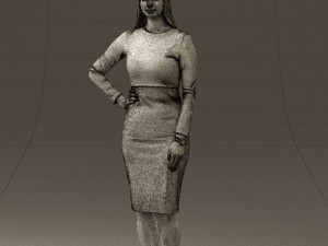 woman in office style look 0546 Modelo 3D
