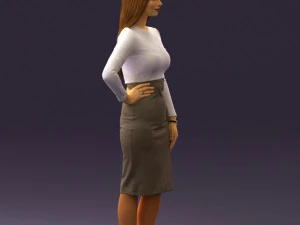 woman in office style look 0546 3d print ready 3D Print Model