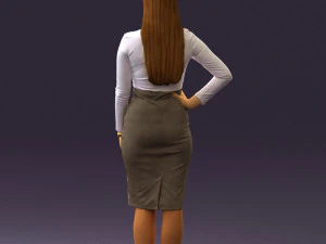 woman in office style look 0546 3d print ready 3D Print Model