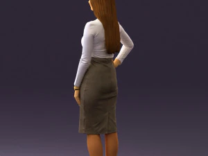 woman in office style look 0546 3d print ready 3D Print Model