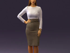 woman in office style look 0546 3d print ready 3D Print Model