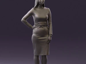 woman in office style look 0546 3d print ready 3D Print Model