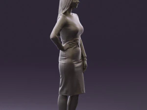 woman in office style look 0546 3d print ready 3D Print Model