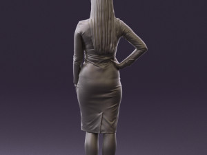 woman in office style look 0546 3d print ready 3D Druckmodell