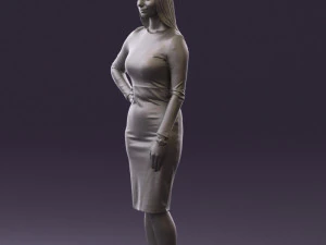 woman in office style look 0546 3d print ready 3D Print Model