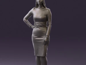 woman in office style look 0546 3d print ready 3D Print Model