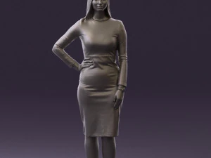 woman in office style look 0546 3d print ready 3D Print Model