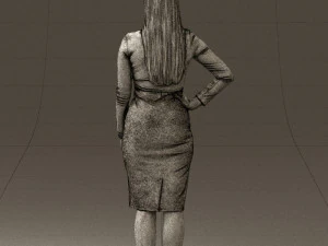 woman in office style look 0546 3d print ready 3D Print Model