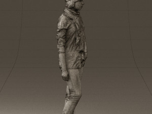 young woman in red plaid tshirt 0541 3d print ready 3D Print Model