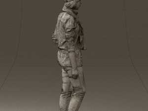 young woman in red plaid tshirt 0541 3d print ready 3D Print Model