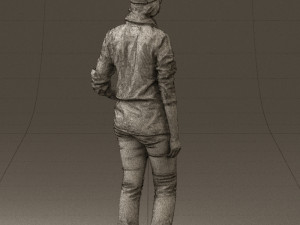 young woman in red plaid tshirt 0541 3d print ready 3D Print Model