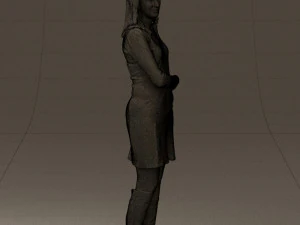 woman in black blue dress long shoes 0539 3d print ready 3D Print Model