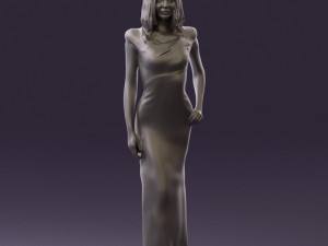 woman in long red dress 0535 3d print ready 3D 프린트 모델