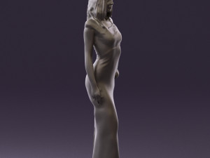 woman in long red dress 0535 3d print ready 3D 프린트 모델