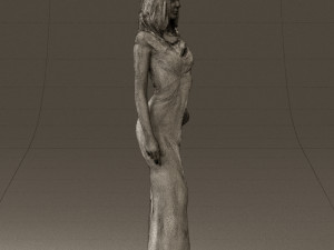 woman in long red dress 0535 3d print ready 3D 프린트 모델