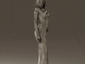 woman in long red dress 0535 3d print ready 3D Print Model
