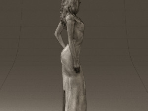 woman in long red dress 0535 3d print ready 3D 프린트 모델
