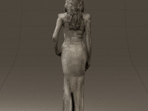woman in long red dress 0535 3d print ready 3D 프린트 모델
