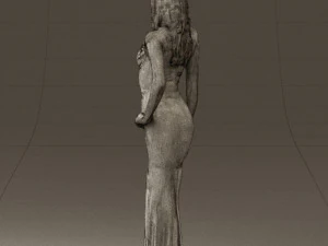 woman in long red dress 0535 3d print ready 3D Print Model