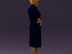 old woman in black silver crown 0555 Modelo 3D