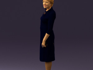 old woman in black silver crown 0555 Modelo 3D