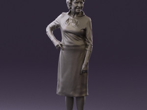 old woman in black silver crown 0555 Modelo 3D