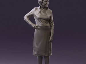 old woman in black silver crown 0555 Modelo 3D