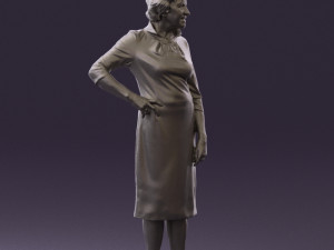 old woman in black silver crown 0555 Modelo 3D