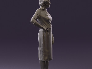 old woman in black silver crown 0555 Modelo 3D