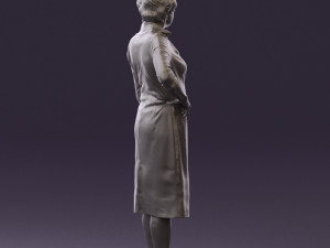 old woman in black silver crown 0555 Modelo 3D
