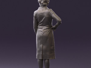 old woman in black silver crown 0555 Modelo 3D