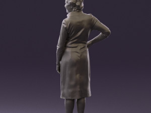 old woman in black silver crown 0555 Modelo 3D