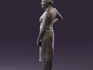 old woman in black silver crown 0555 Modelo 3D