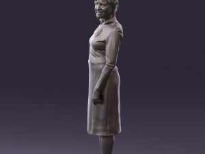 old woman in black silver crown 0555 Modelo 3D