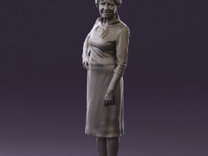 old woman in black silver crown 0555 Modelo 3D