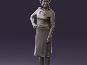 old woman in black silver crown 0555 Modelo 3D