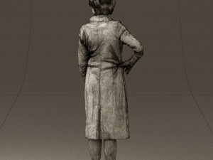 old woman in black silver crown 0555 Modelo 3D