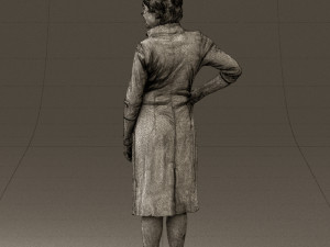 old woman in black silver crown 0555 Modelo 3D