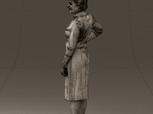 old woman in black silver crown 0555 Modelo 3D