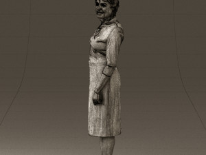 old woman in black silver crown 0555 Modelo 3D