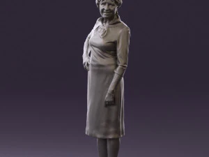 old woman in black silver crown 0555 3d print ready 3D Print Model