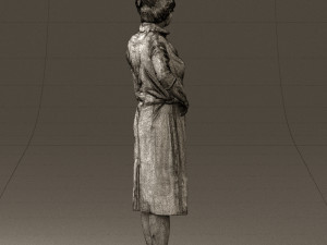 old woman in black silver crown 0555 3d print ready 3D 打印模型