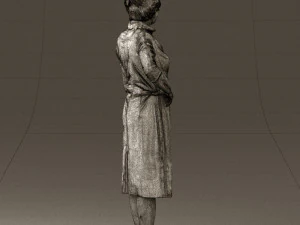 old woman in black silver crown 0555 3d print ready 3D Print Model