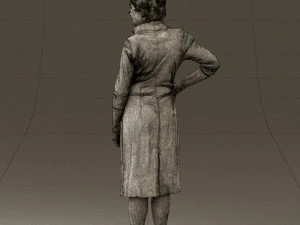 old woman in black silver crown 0555 3d print ready 3D Print Model
