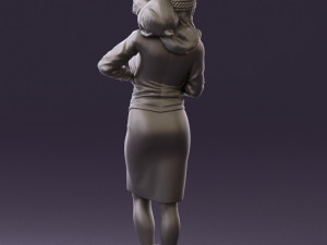 woman in pink with rabits 0558 3Dモデル