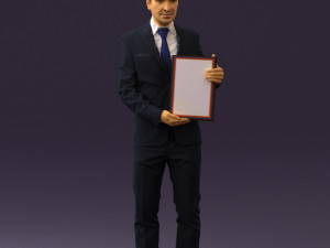 maninbluesuitdiploma0557wrl 3D Model
